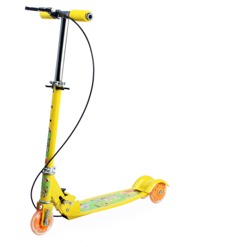 100mm PVC flash 3 wheel Special Scooter Kids