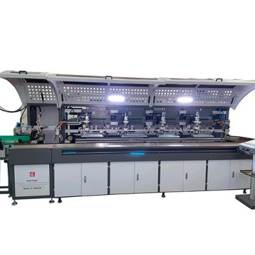 LED UV Curing System for 4 Colors Glass Bottles Automatic Screen Printing Machine