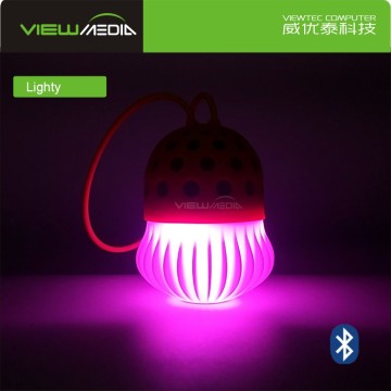 Hot selling cartoon kids gift portable bass sound Bluetooth speaker with led light