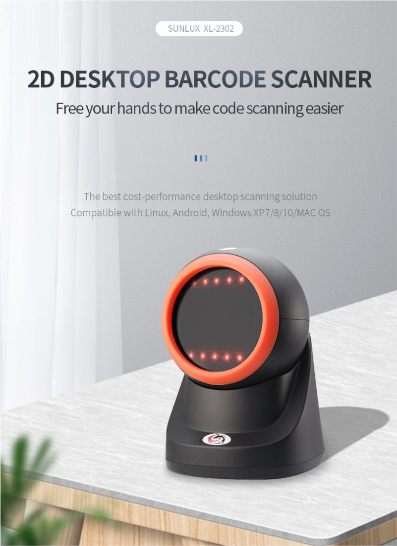 XL-2302 2D Imager Desktop Barcode Scanner for POS (11)