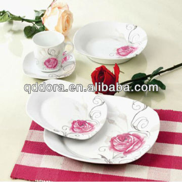 square porcelain dishes dinner sets, porcelain dishes, fine porcelain dinner set