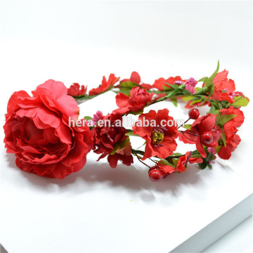 Wholesale festival India red flower Garland SM-0410N