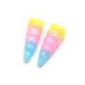 24mm 3D Resin Mini Horn Resins DIY Jewelry Necklace Hair Accessories Resin Cabochons Decoration