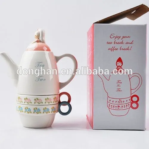 Porcelain stackable Tea Set