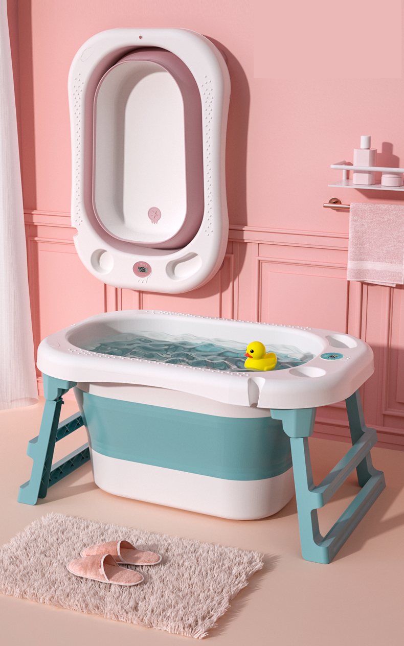 Large Deep Baby Collapsible Folding Bathtub