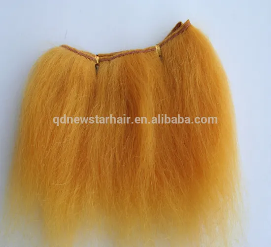 Fashion Bright Color Straight Angola Mohair Wefts to DIY Doll Wigs
