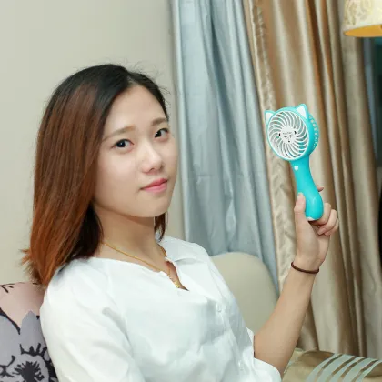Handheld Electric Small Fox Fan for Bedroom Bathroom