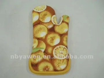 long cotton thermal colorful oven gloves