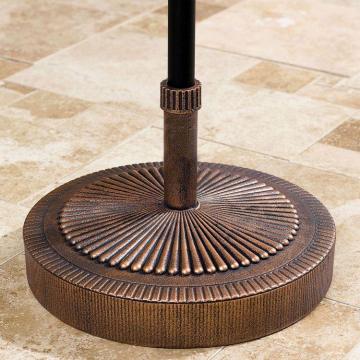 Resin Marble Stainless Steel Garden Umbrella Base with Wheels
