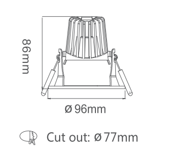 Anti Glare Indoor Celling Led Downlight