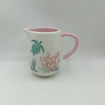 Ocean Turtle Ceramic Water Pitcher