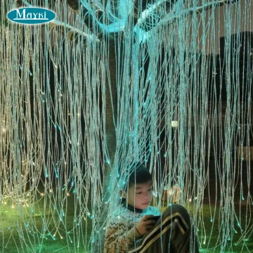 Waterproof RGB Color-Changing Fiber Optic Willow Tree for Outdoor Decoration