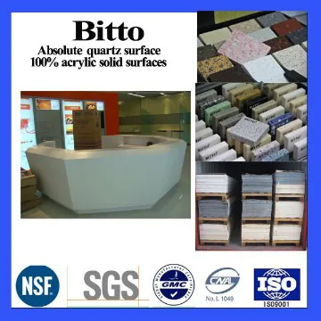non-porous artificial marble stone reception countertop