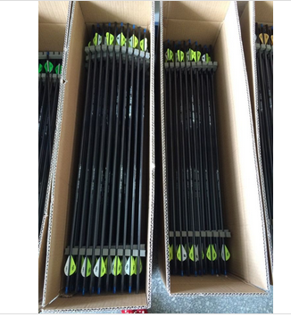 Linkboy LBA001-3A black Carbon arrow with plastic vanes arrow with fletchings target point nock vane inset quality professional