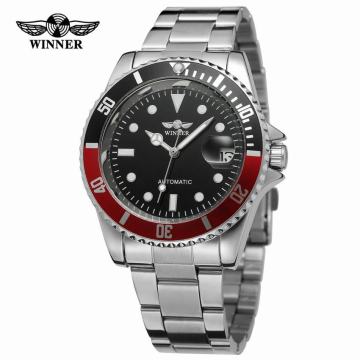 High-end SLZa16 Men's Automatic Mechanical Watches with Date Feature and Stainless Steel Band