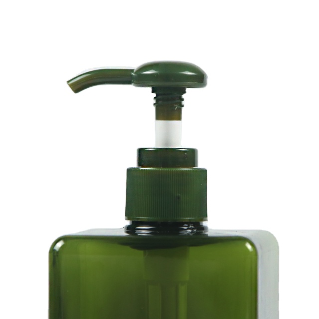 Green plastic petg hotel shampoo hand cream bottle