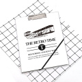 Portapapeles A4 con portapapeles retro time style con cuaderno