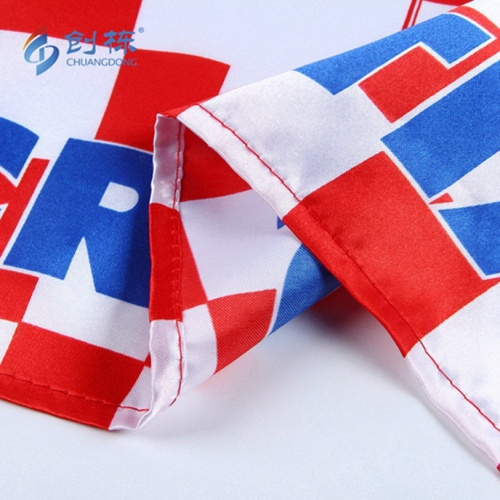 Polyester Croatia Car Flag with Plastic Poles