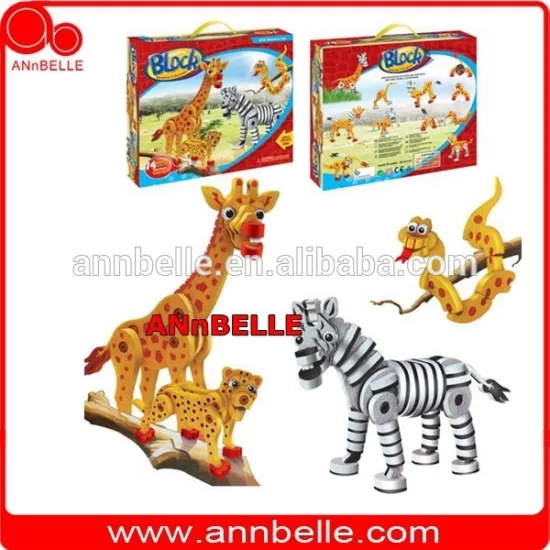 3D wild animal educational 3D animal puzzle wild animal toy