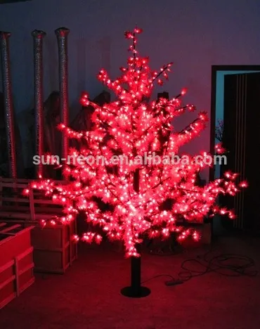 3m High Simulation Led Artificial red Maple Tree