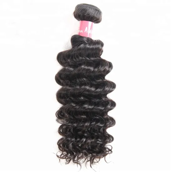 Distributors Supply 3 Bundles Peruvian Deep Wave Curly Design, Custom Hair Packing