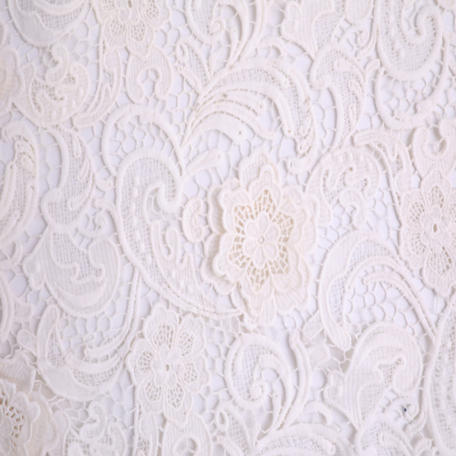 Elegant Mily Yarn 3D Flower Chemical Lace Fabric