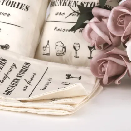 Bachelorette Hangover Kit Cotton Gift Bag