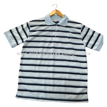 Men's Polo Shirt, Made of 100% Cotton Yarn Dye Jersey, Customized Designs are Accepted