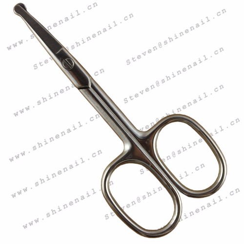 wholesale safety nose mustache scissors, facial hair scissors,stainless steel