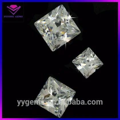 Square G-H Synthetic Moissanite Price White Diamond Ring