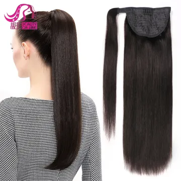 100% Human Hair Wrap Ponytail Hair Extension, Wholesale Human Hair Drawstring Ponytail, Human Hair Ponytail extensions