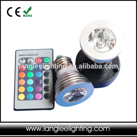 RGB 5W 50*62MM 15/30/45/60 Degree Base GU10 E14 E27 RGB Sportlight LED