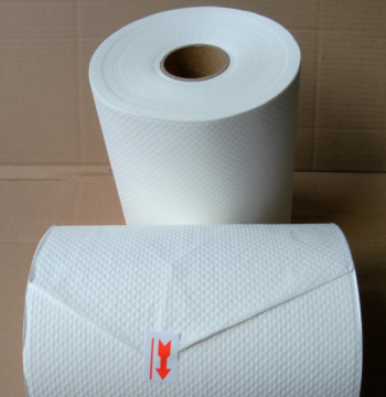White toilet paper made of bamboo pulp