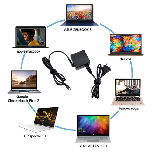 Adaptador USB-C portátil para Toshiba 5V3A/9V3A/15V3A/20V2.25A