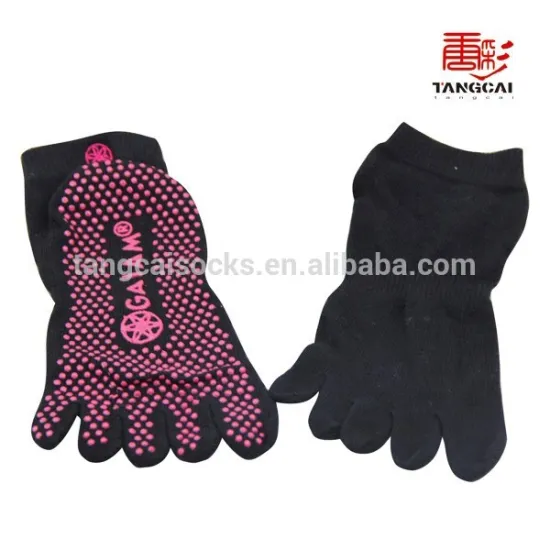 YS-12 embroidery design anti slip yoga socks for wholesale