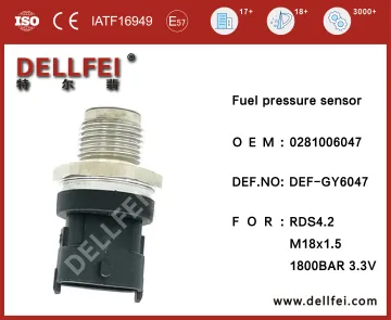 Fuel Rail Pressure Sensor 0281006047 for RDS4.2;M18x1.5;1800BAR,3.3V