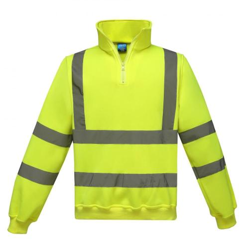 ANSI Class 3 Hi-Vis Reflective 1/4 Zip Sweatshirt