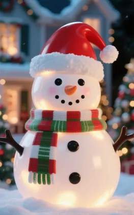 Christmas Outdoor Snowman Lamp