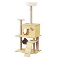 Eco Friendly Luxury Cat Tree Wooden Indoor Scratching Tower Multi Level Climbing House Natural Fiber Surface Comfortable Carton