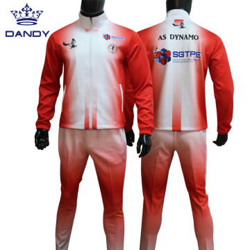 Red sublimation mens tracksuits