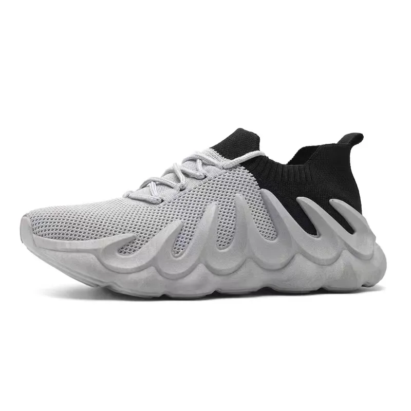 Customize Brand Fly Knitting Ladies Casual Tennis Athletic Shoes
