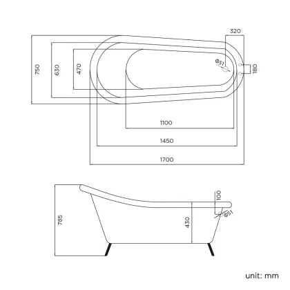 Healthy High Quality price American standard classic bathtub