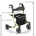 Lätt stand up walker rollator aluminium