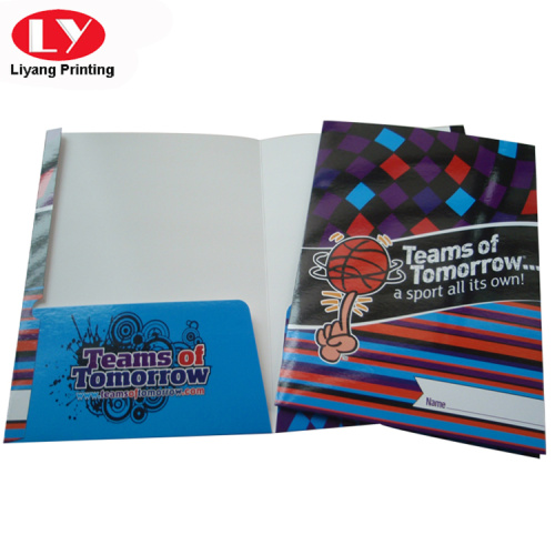 Glossy colorful document customise paper folder printing