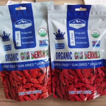 Organic Goji Berries Dried No Sulfur Added