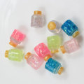 Χονδρικό πολύχρωμο όμορφο Mini Slime Bottle Resin Charm Cabochon Beads Novel for Accessories Charms