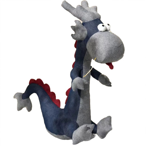 Animation de dragon bleu foncé Décoration de jouets en peluche