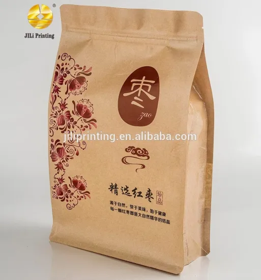 High grade Window kraft rolling tobacco paper pouch retort pouch bag standing type