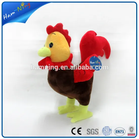 25cm best made toys stuffed animals standing cock with red tail