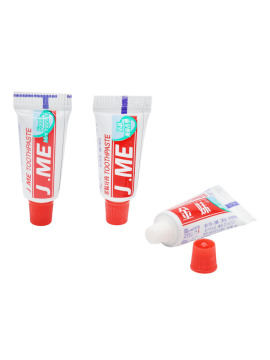 Three grams of hotel toothpaste